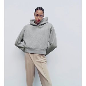 Zara Hooded Rib sweatshirt